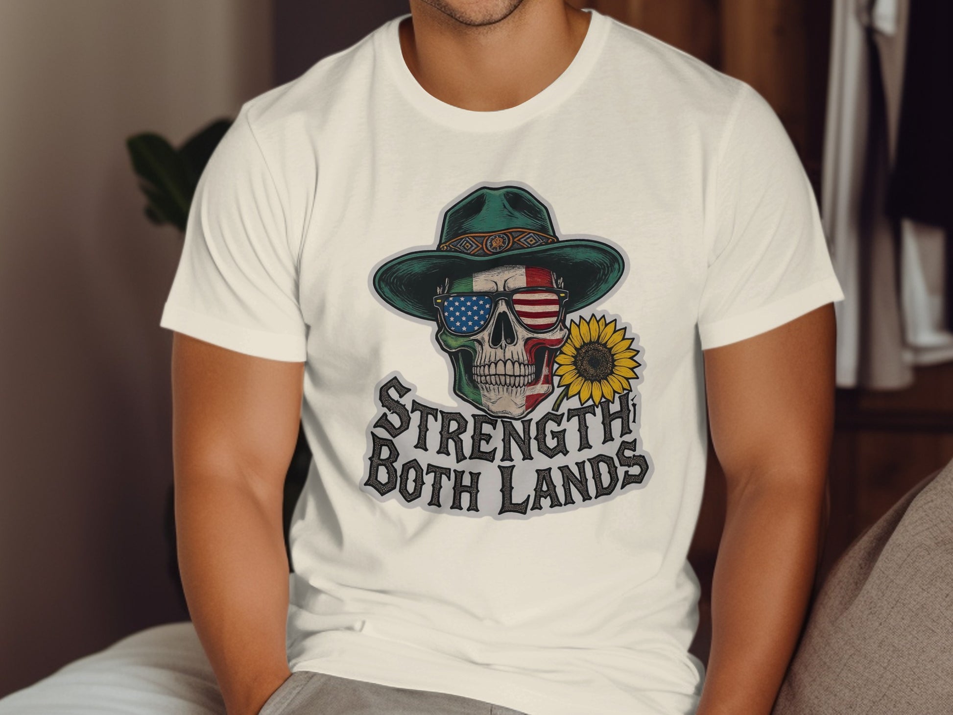 Strength Both Lands Skull Graphic T-shirt product type