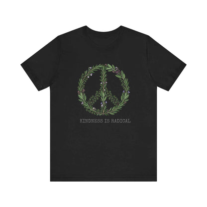 Kindness Is Radical T-Shirt, Herbal Peace Sign Tee, Botanical Peace Love, Rosemary Sage Thyme Shirt, Nature Lover Gift, Positive Vibes