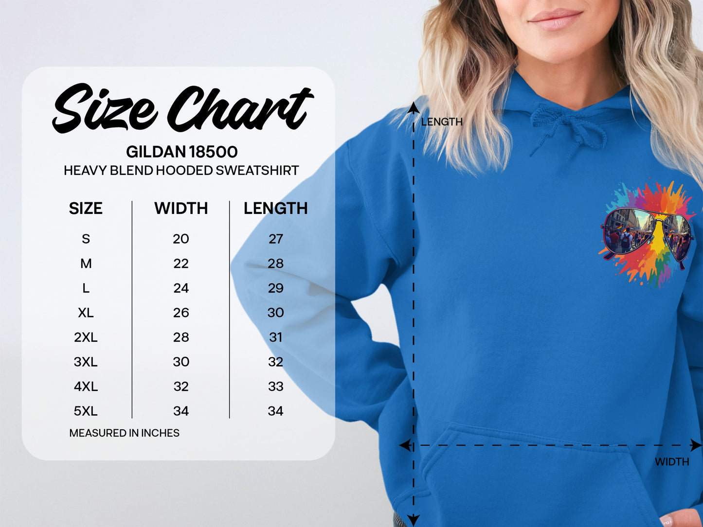 Stylish Blue Hoodie with Unique Graphic Sweatshirt Product