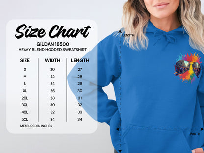 Stylish Blue Hoodie with Unique Graphic Sweatshirt Product
