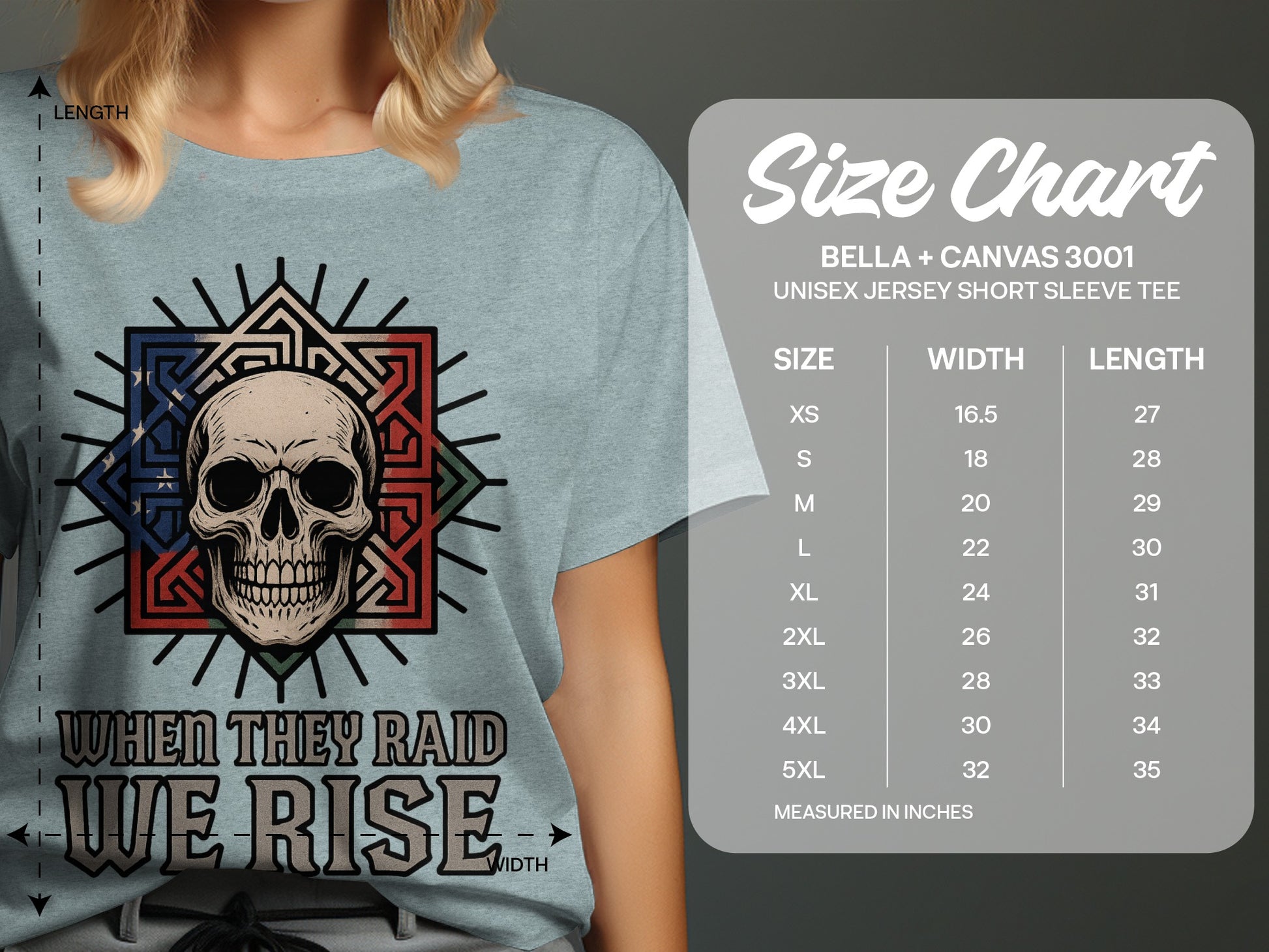 When They Raid We Rise Skull Graphic Shirt