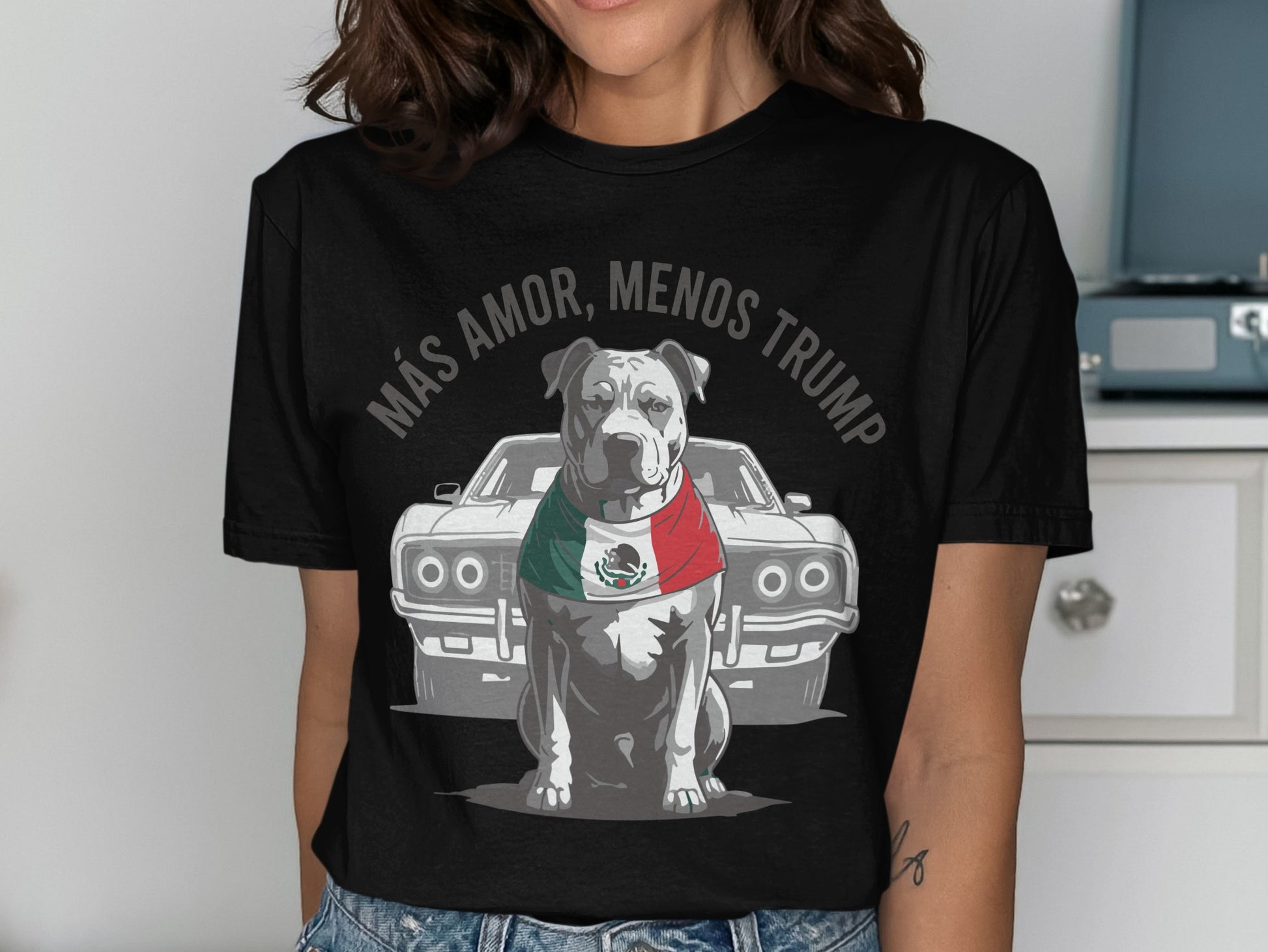 Más Amor Menos Trump T-shirt product