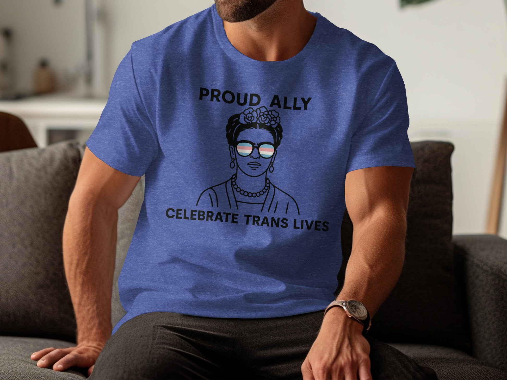 Proud Ally Celebrate Trans Lives Graphic T-Shirt Product