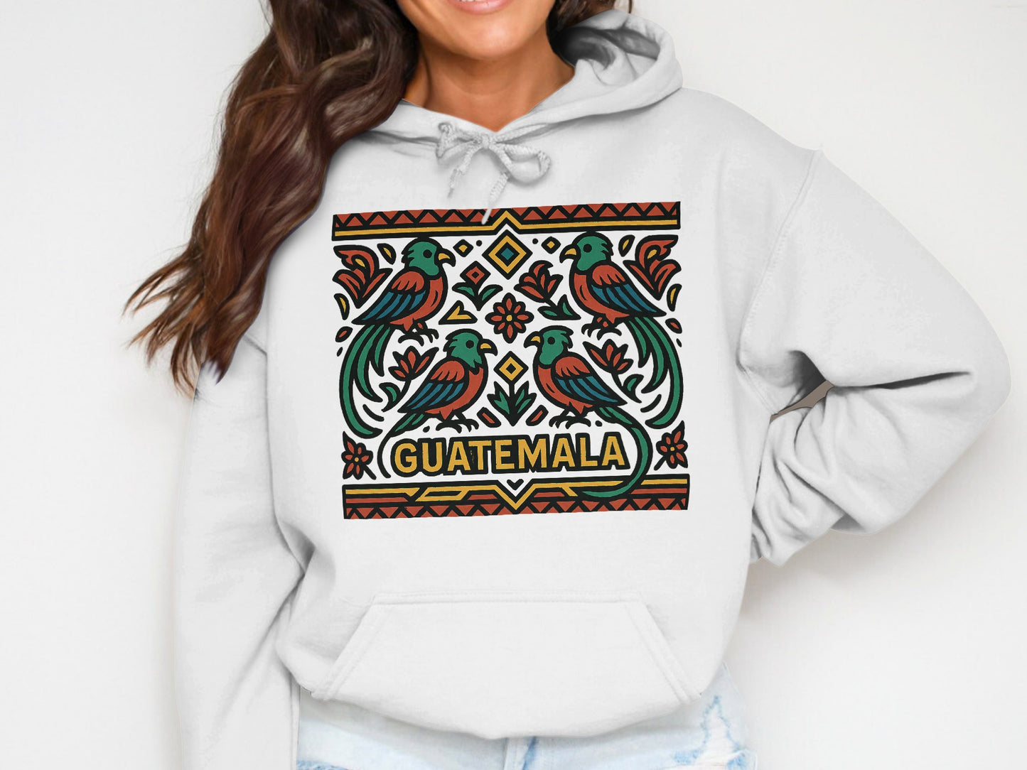 Colorful Guatemala Parrot Design Hoodie product