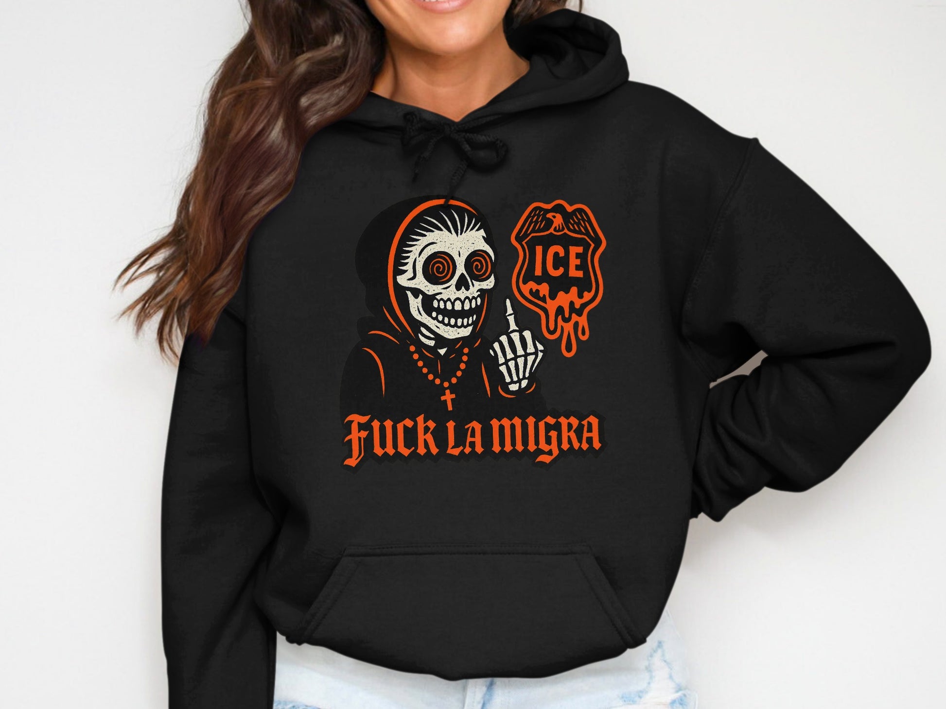 Bold Graphic Skeleton Hoodie Punk Statement product type