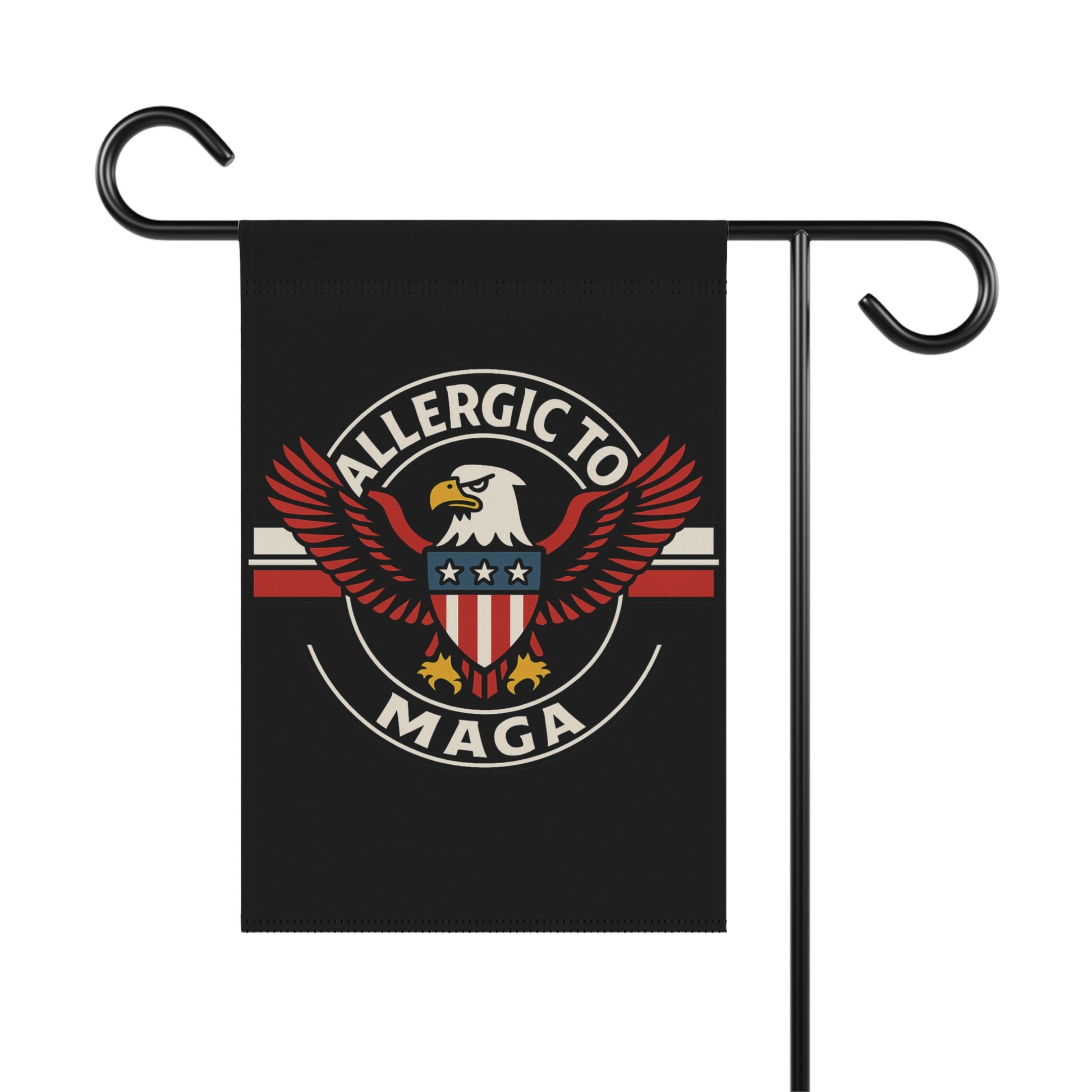 Allergic To MAGA Eagle Symbol Anti-Political flag