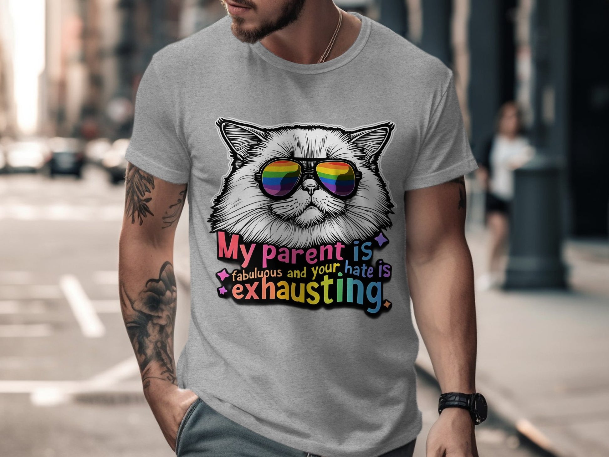 Fabulous Cat Wearing Sunglasses Graphic T-shirt product