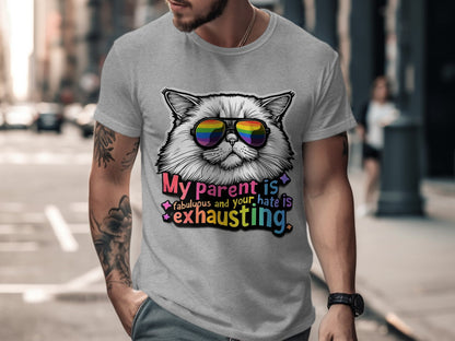 Fabulous Cat Wearing Sunglasses Graphic T-shirt product