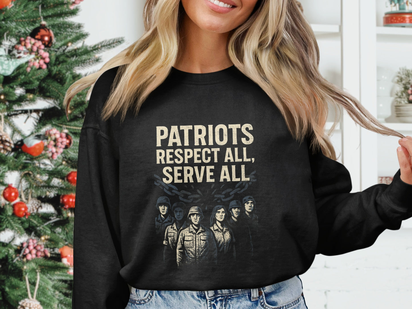 Patriots Respect All Serve All graphic product