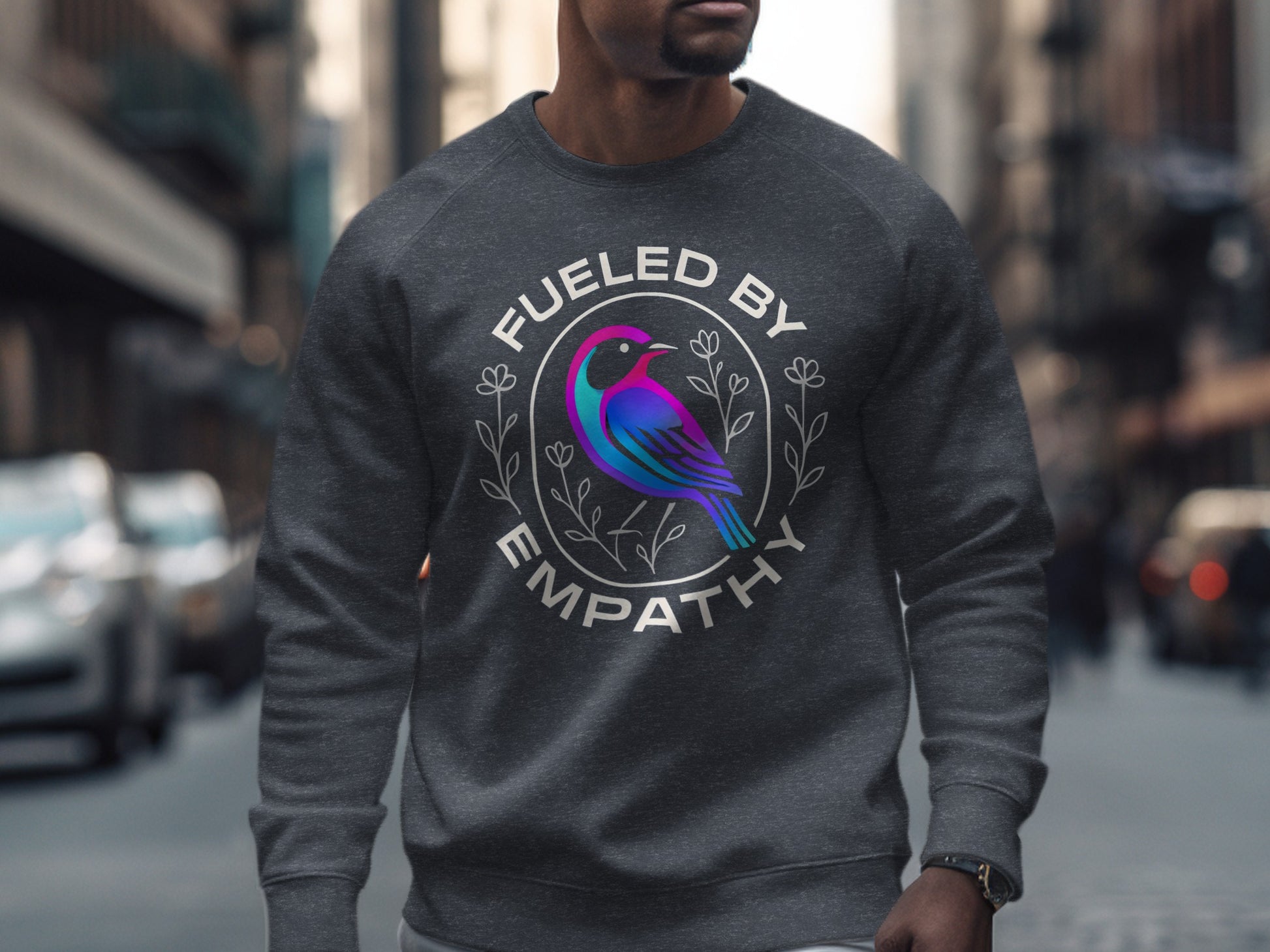Fueled by Empathy with Colorful Bird Sweatshirt product type