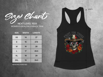 Fight For Those Skull and Roses Tank Racerback