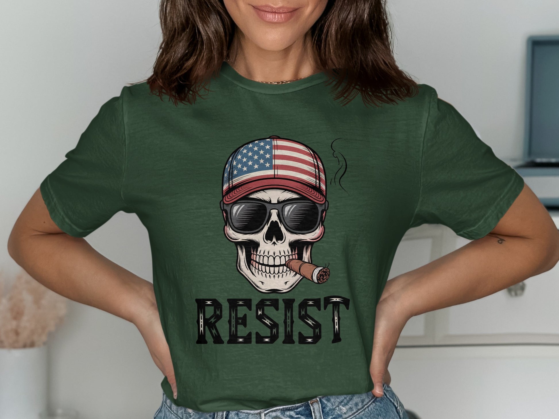 Resist Skull Graphic Tee Shirt product type