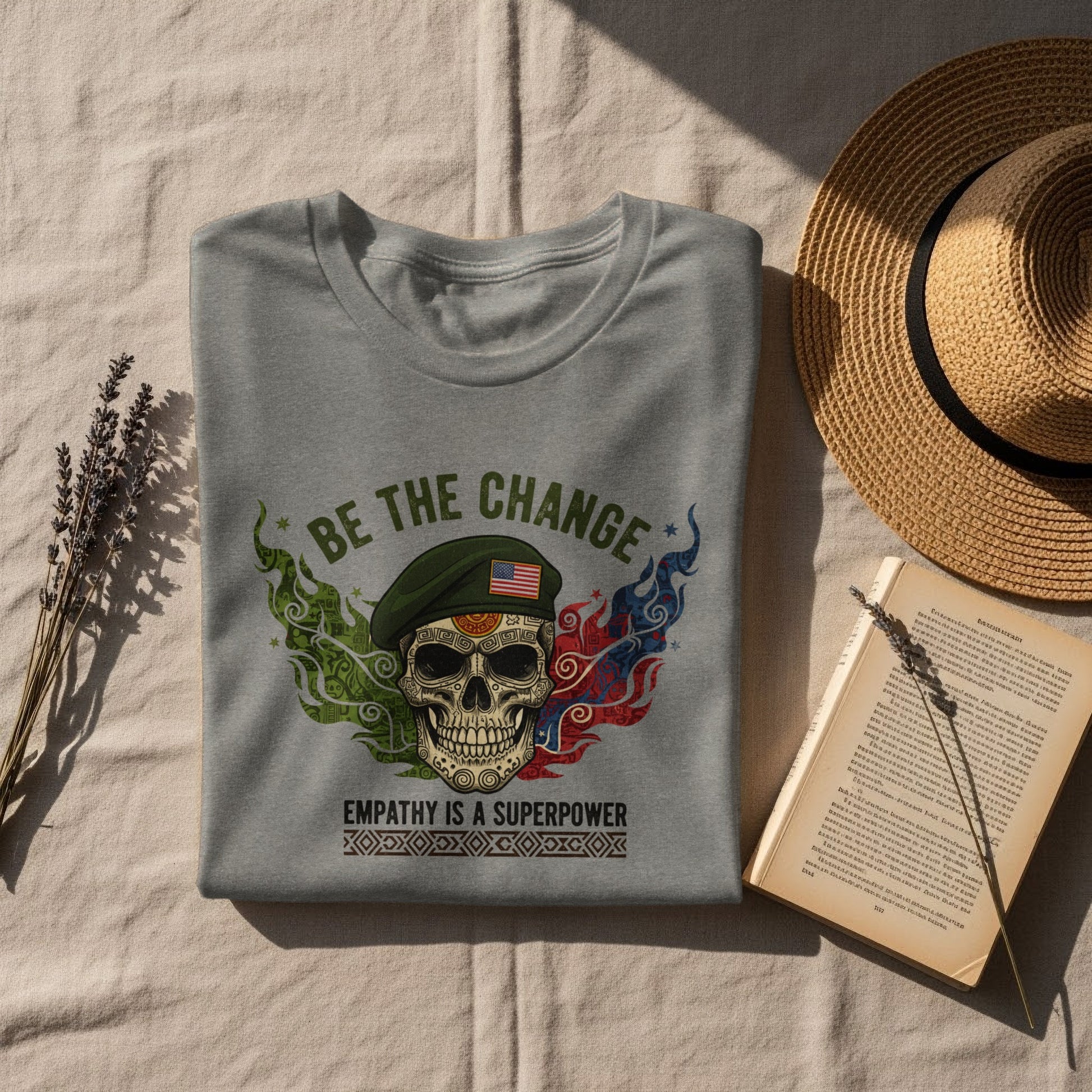 Be The Change Empathy Is A Superpower Skull Shirt