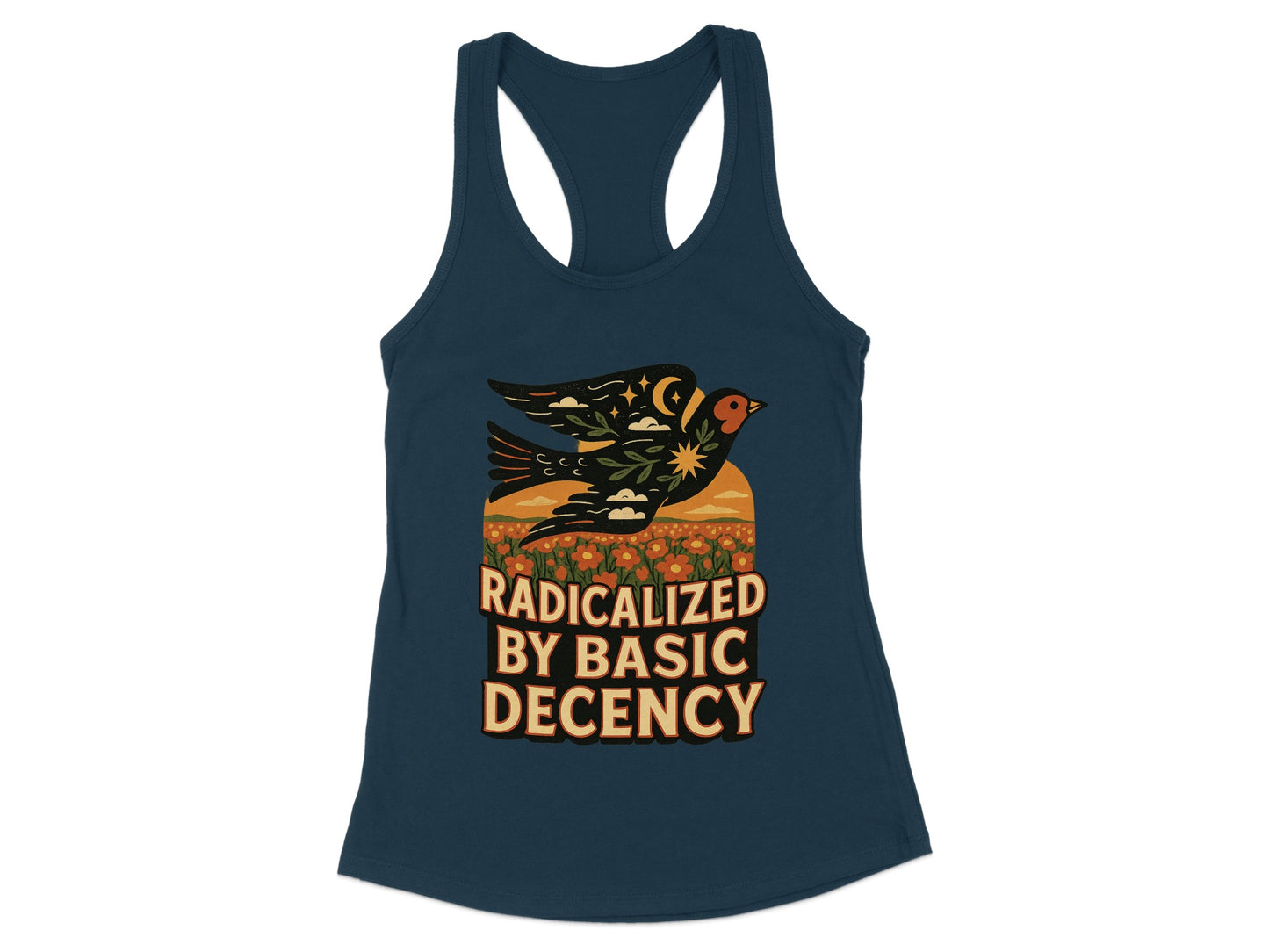 Radicalized By Basic Decency Graphic Tank Top