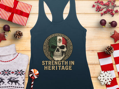 Strength in Heritage Skull Graphic Tank Top