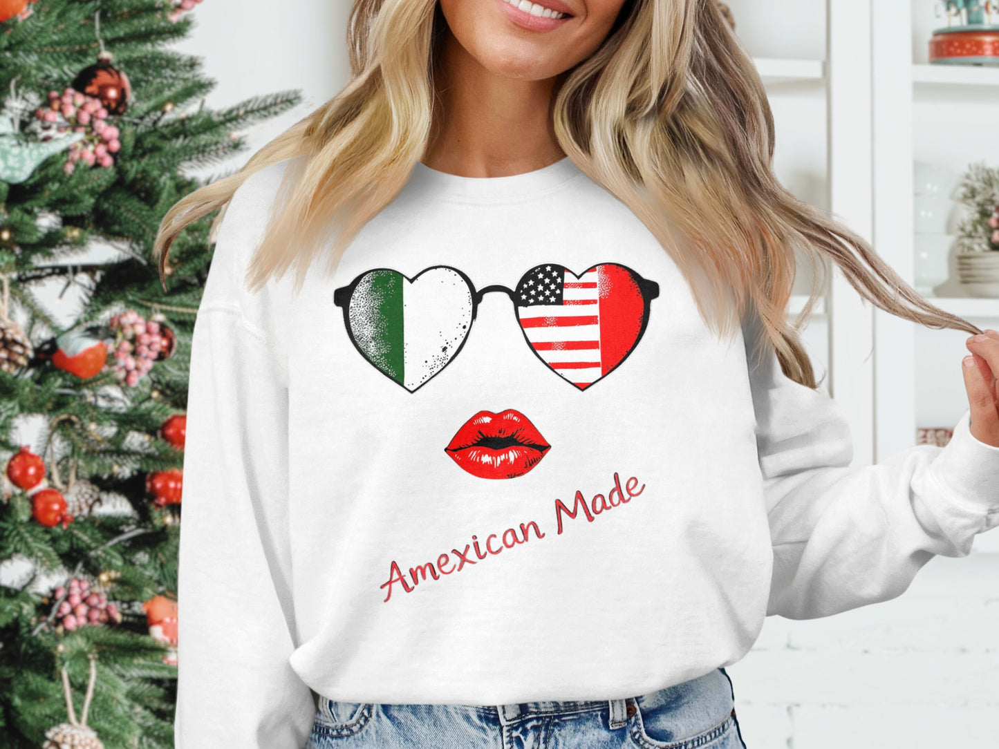 Amexican Made Heart Flag Sweatshirt product type
