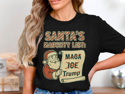 Santa's Naughty List Graphic T-Shirt Christmas Apparel