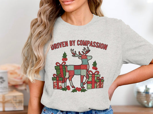Driven By Compassion Reindeer T-Shirt