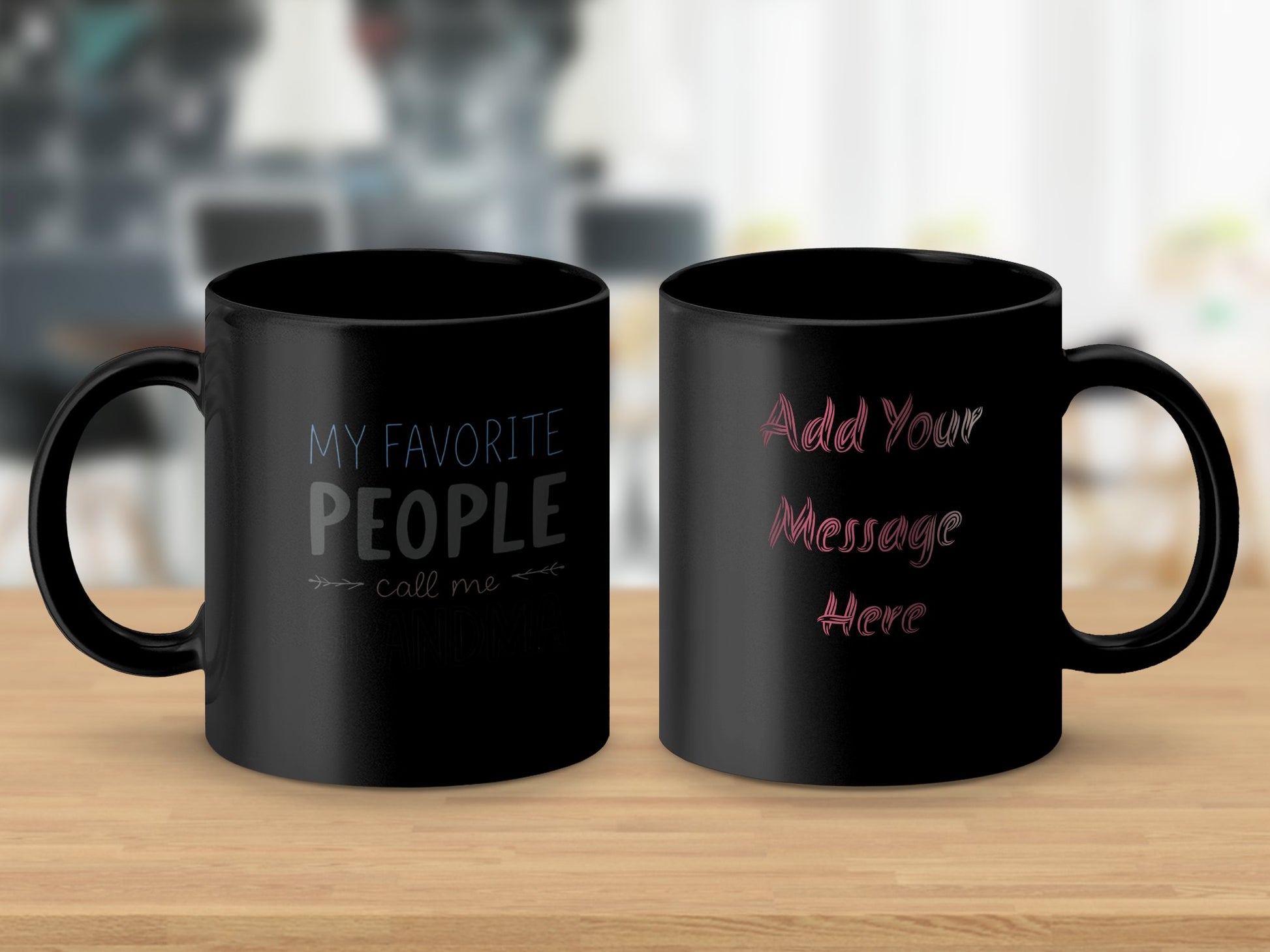 Customizable Black Mugs Add Your Own Message Mug product