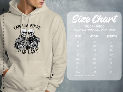 Familia First Fear Last Gildan Hooded Sweatshirt product type