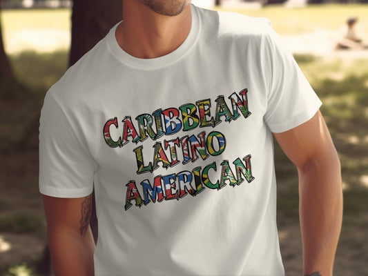 Colorful Caribbean Latino American printed shirt