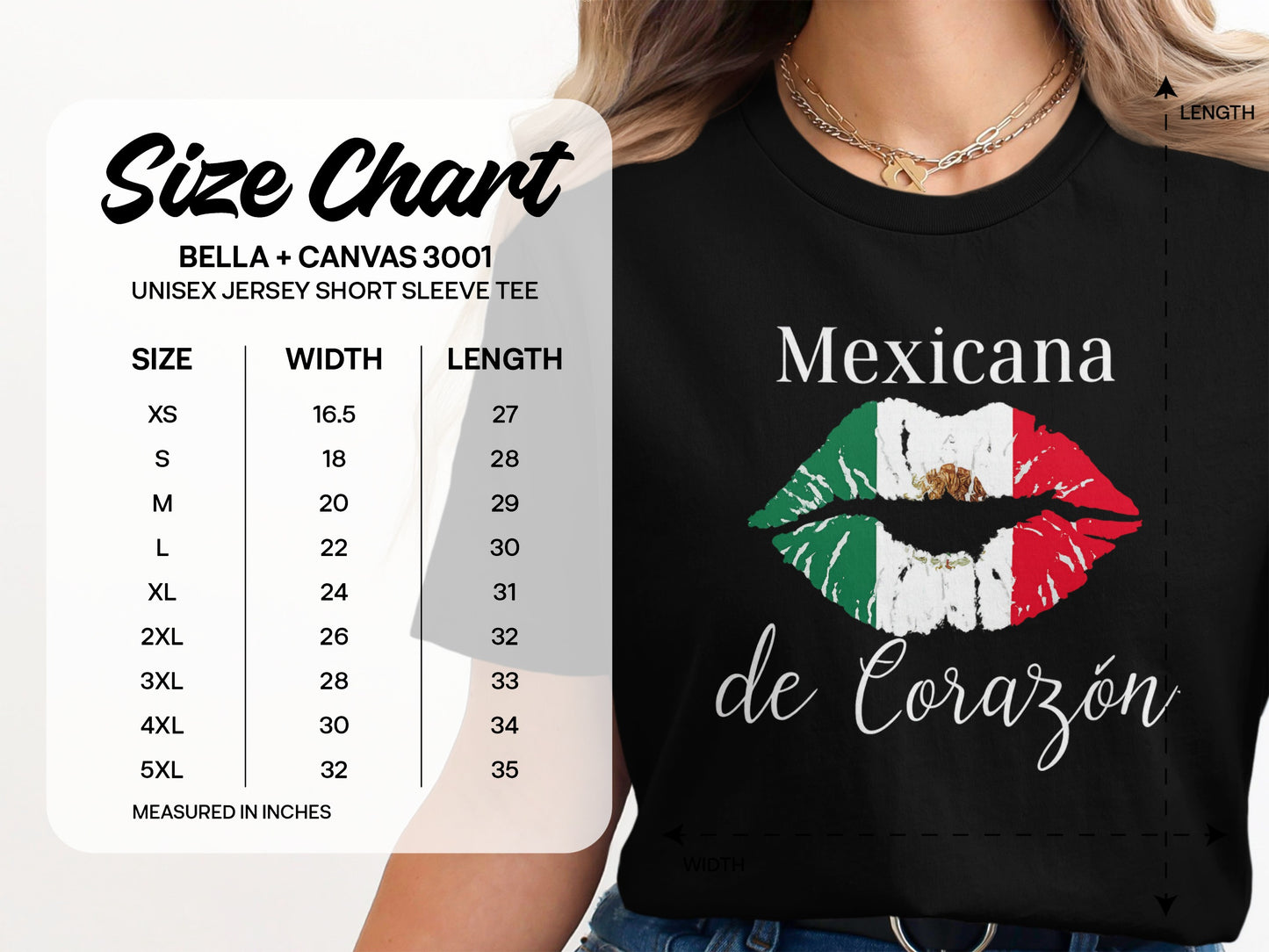 Mexicana de Corazón Lip Print Unisex Jersey Short Sleeve Tee