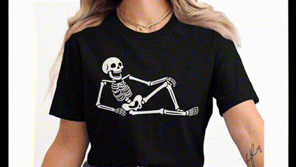 Hidden Message Fuck Trump Halloween Anti Trump Skeleton Design T-Shirts