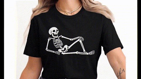 Hidden Message Fuck Trump Halloween Anti Trump Skeleton Design T-Shirts