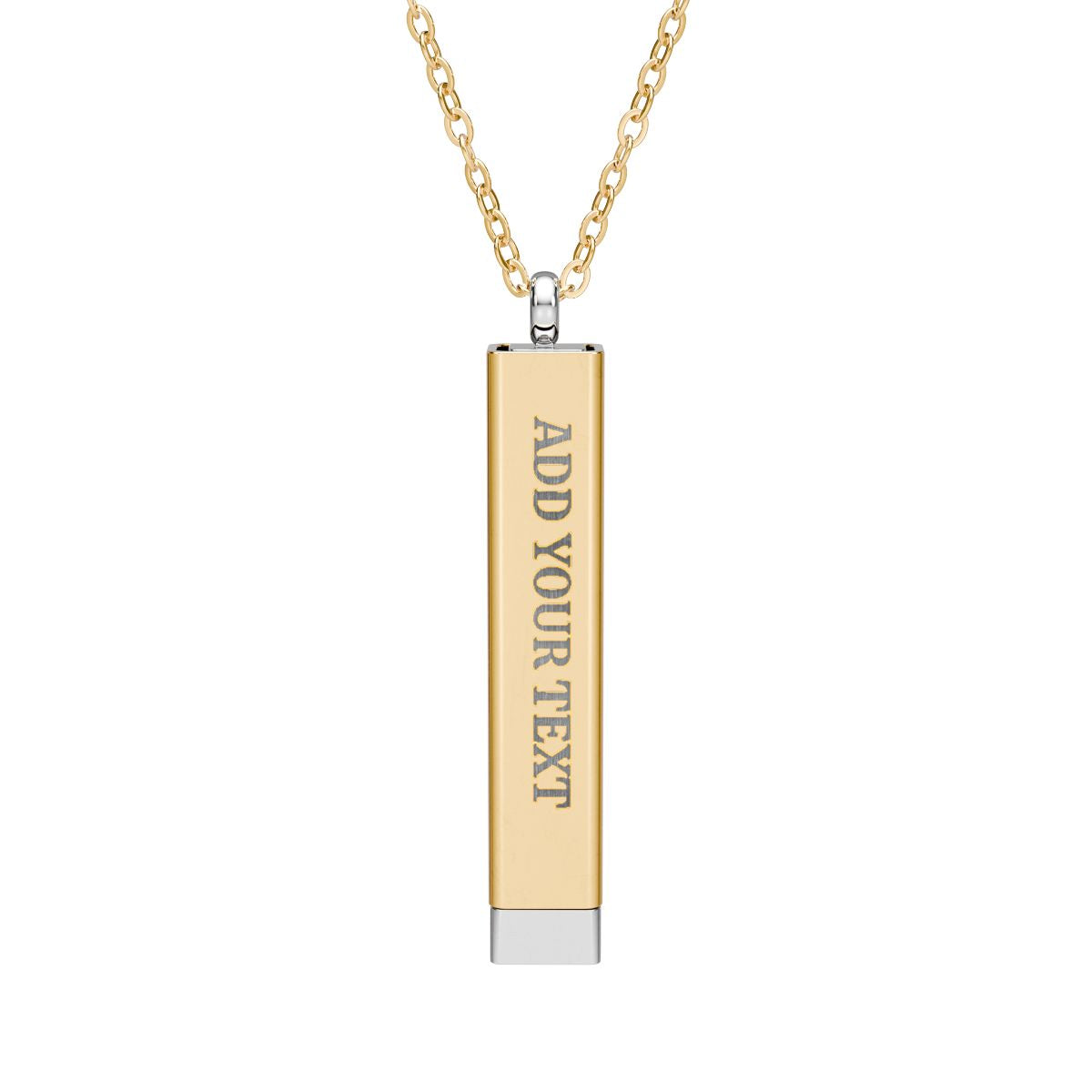 Hidden Message Sliding Blank Bar Necklace (Engraving)
