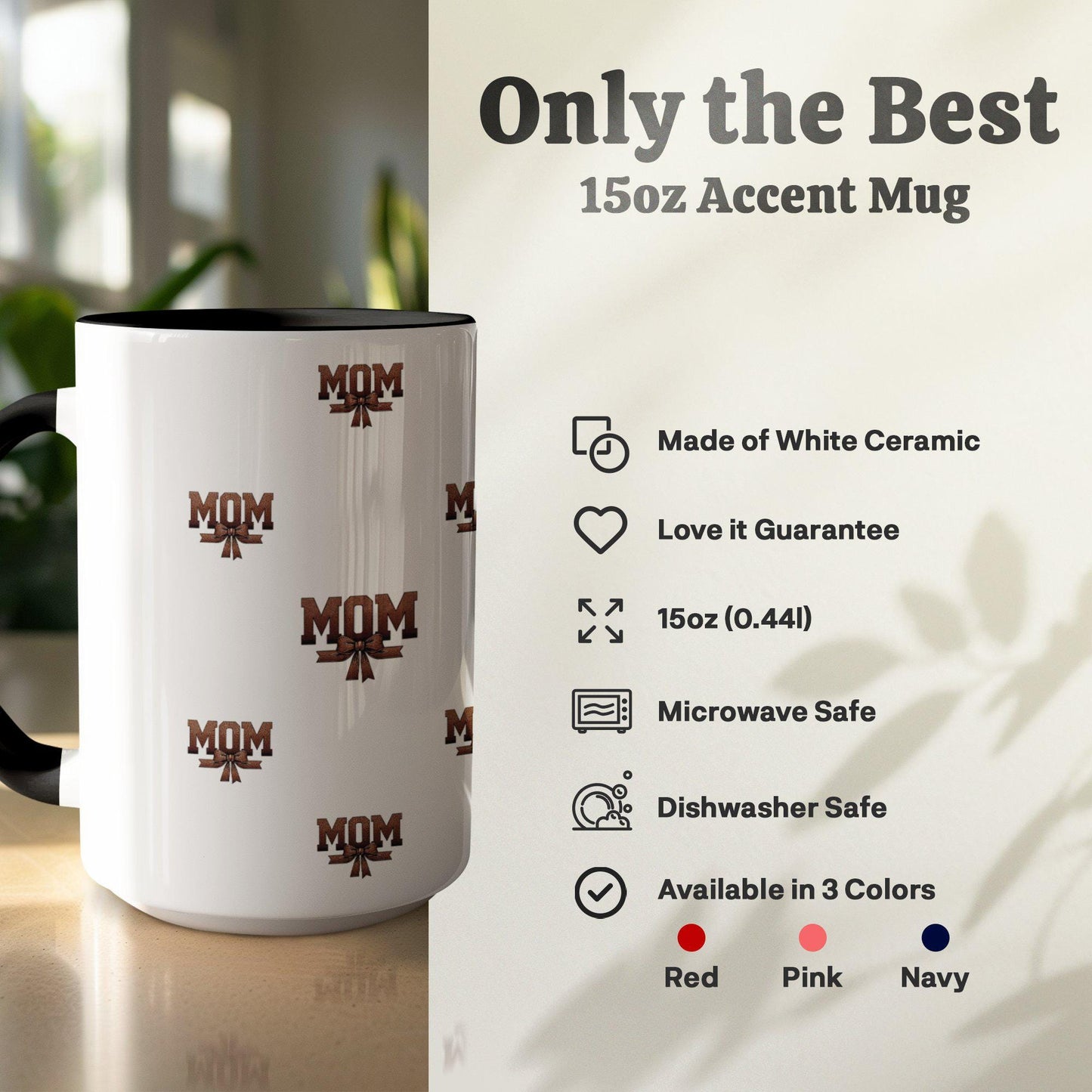 Mom Mug - Handcrafted Ceramic Coffee Cup for Birthday Gifted Mothers