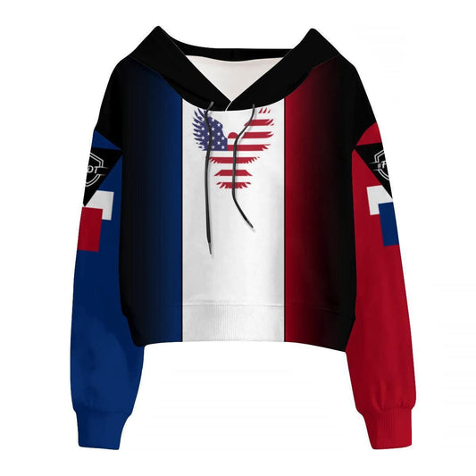 Cropped Top Hoodies - USA Proud Patriotic Fashion Statement