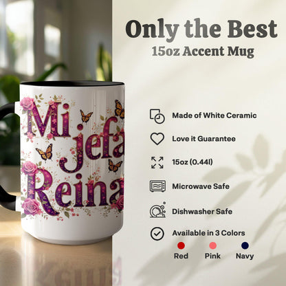 Mom Mug: Handmade Best Mom Reina Coffee Mug, Gift for Her