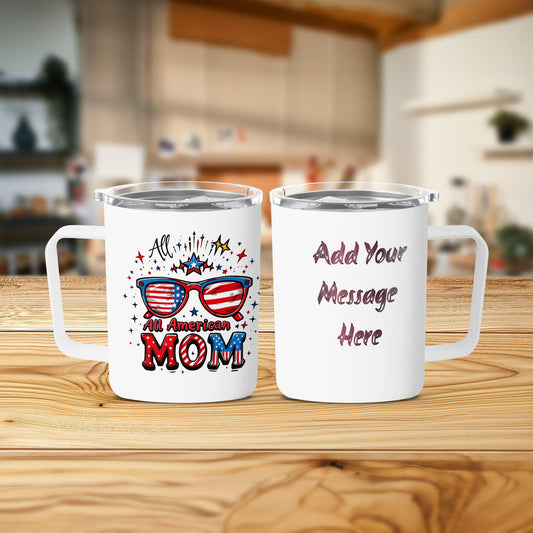 Mom Mug Gifted for All-American Mothers - Customizable Birthday and Mother's Day Travel Mug