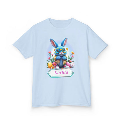 Custom Tee, Easter Shirt, Pascua Camisa, Personalized, Easter  Bunny Kids Heavy Cotton™ Tee