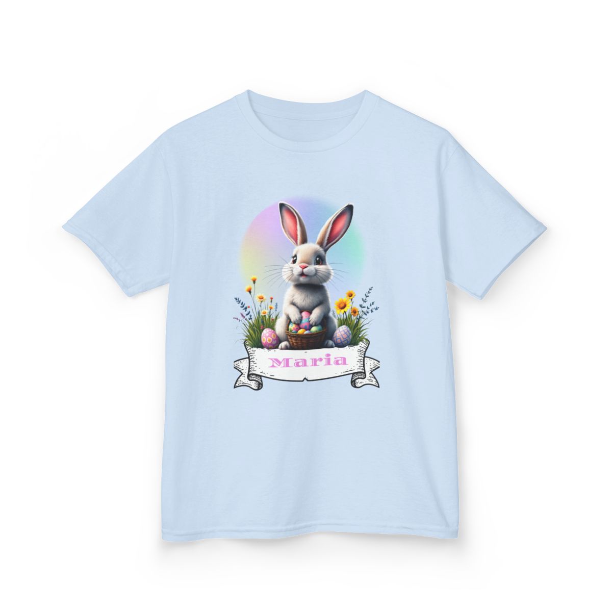 Custom Tee, Easter Shirt, Pascua Camisa, Personalized, Easter  Bunny Kids Heavy Cotton™ Tee