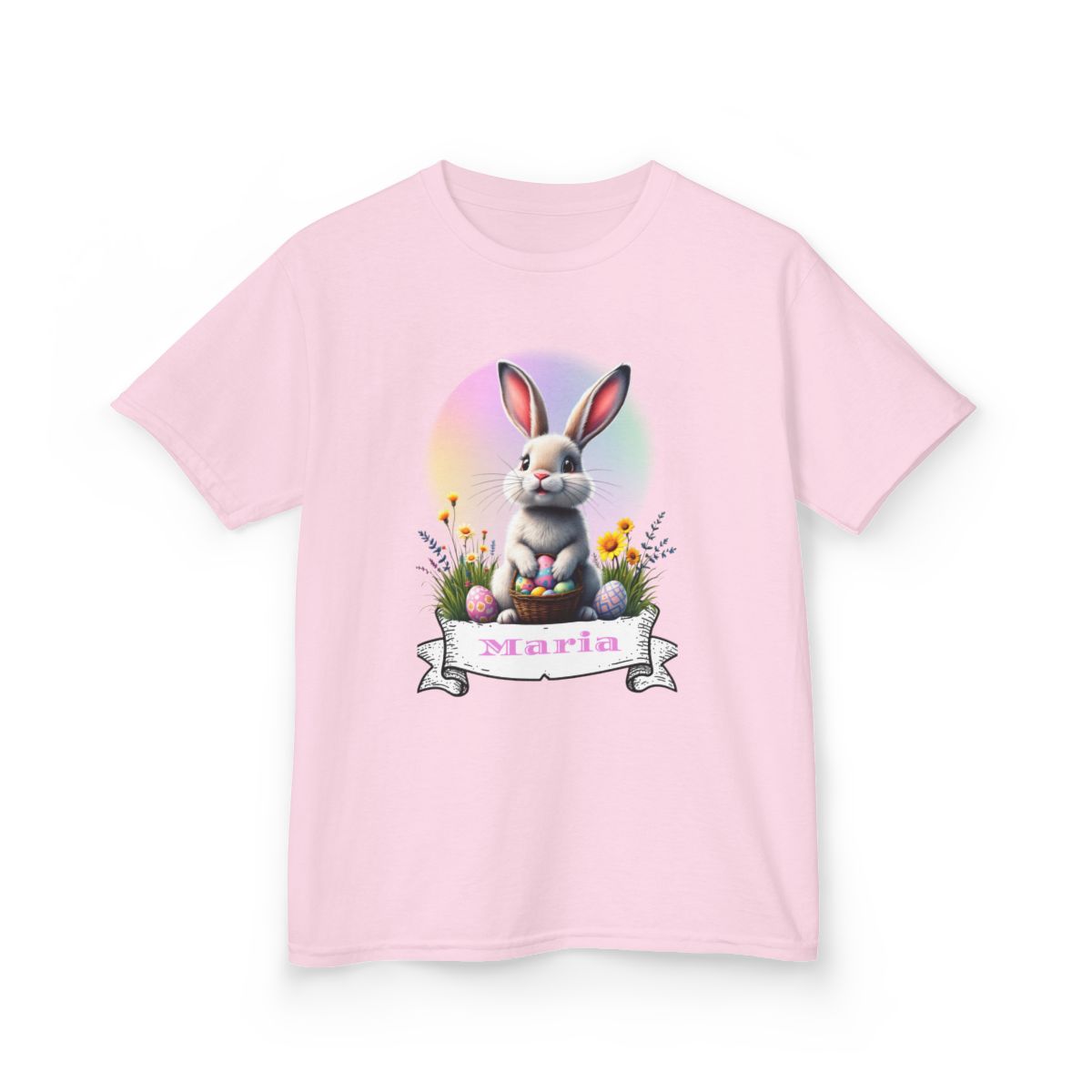 Custom Tee, Easter Shirt, Pascua Camisa, Personalized, Easter  Bunny Kids Heavy Cotton™ Tee