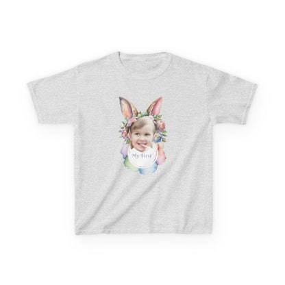 Custom Image Easter Tee, Personalized Image, My First Easter Shirt, Kids Heavy Cotton™ Tee