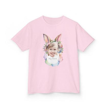 Custom Image Easter Tee, Personalized Image, My First Easter Shirt, Kids Heavy Cotton™ Tee