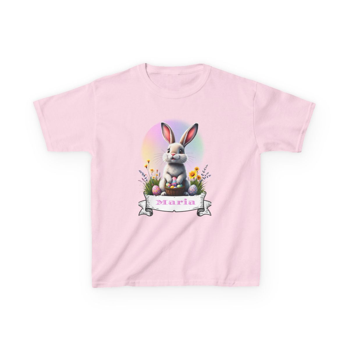 Custom Tee, Easter Shirt, Pascua Camisa, Personalized, Easter  Bunny Kids Heavy Cotton™ Tee