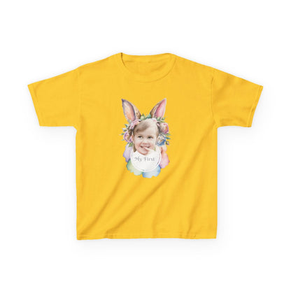 Custom Image Easter Tee, Personalized Image, My First Easter Shirt, Kids Heavy Cotton™ Tee