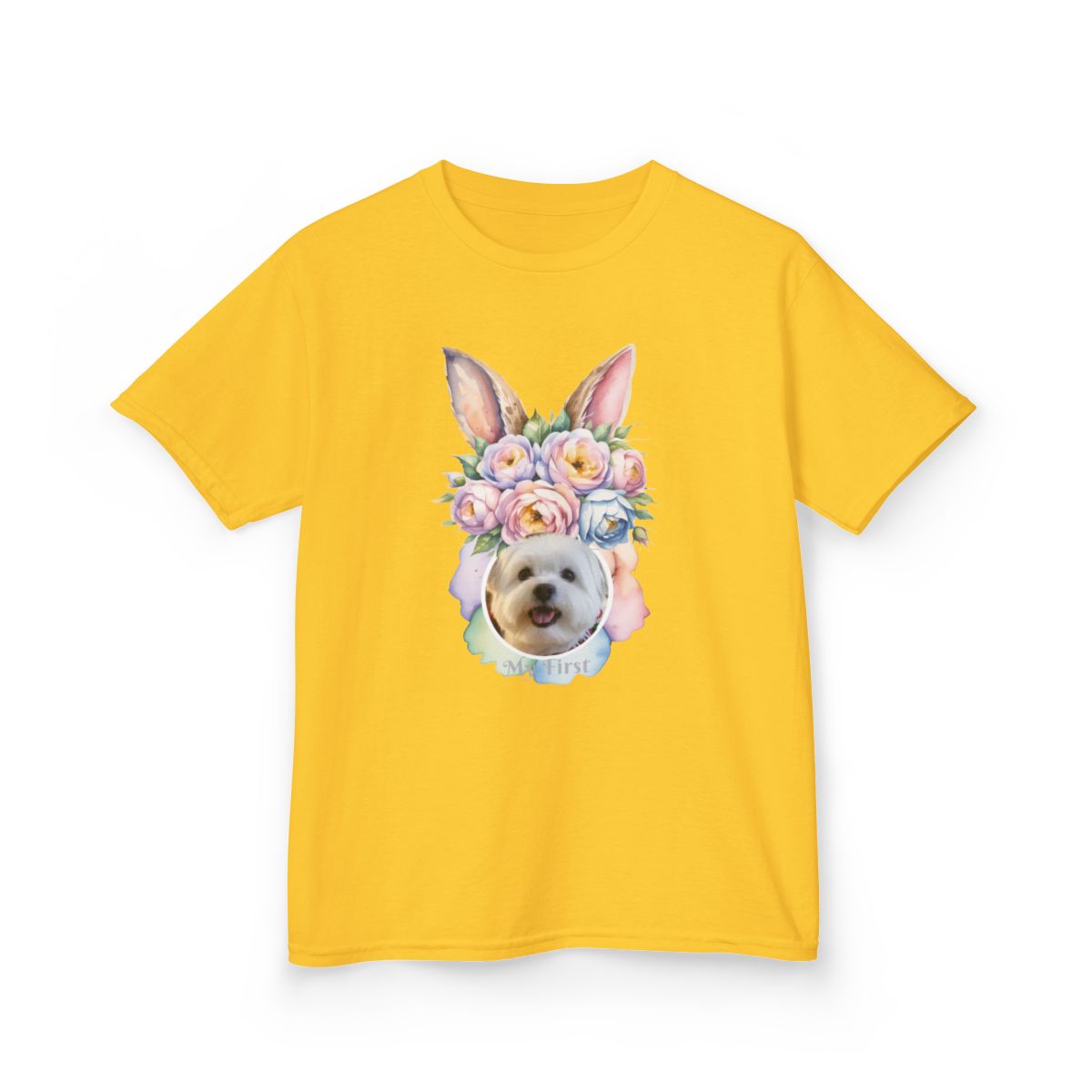 Custom Image Easter Tee, Personalized Image, My First Easter Shirt, Kids Heavy Cotton™ Tee