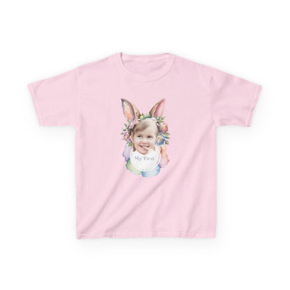 Custom Image Easter Tee, Personalized Image, My First Easter Shirt, Kids Heavy Cotton™ Tee