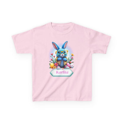 Custom Tee, Easter Shirt, Pascua Camisa, Personalized, Easter  Bunny Kids Heavy Cotton™ Tee
