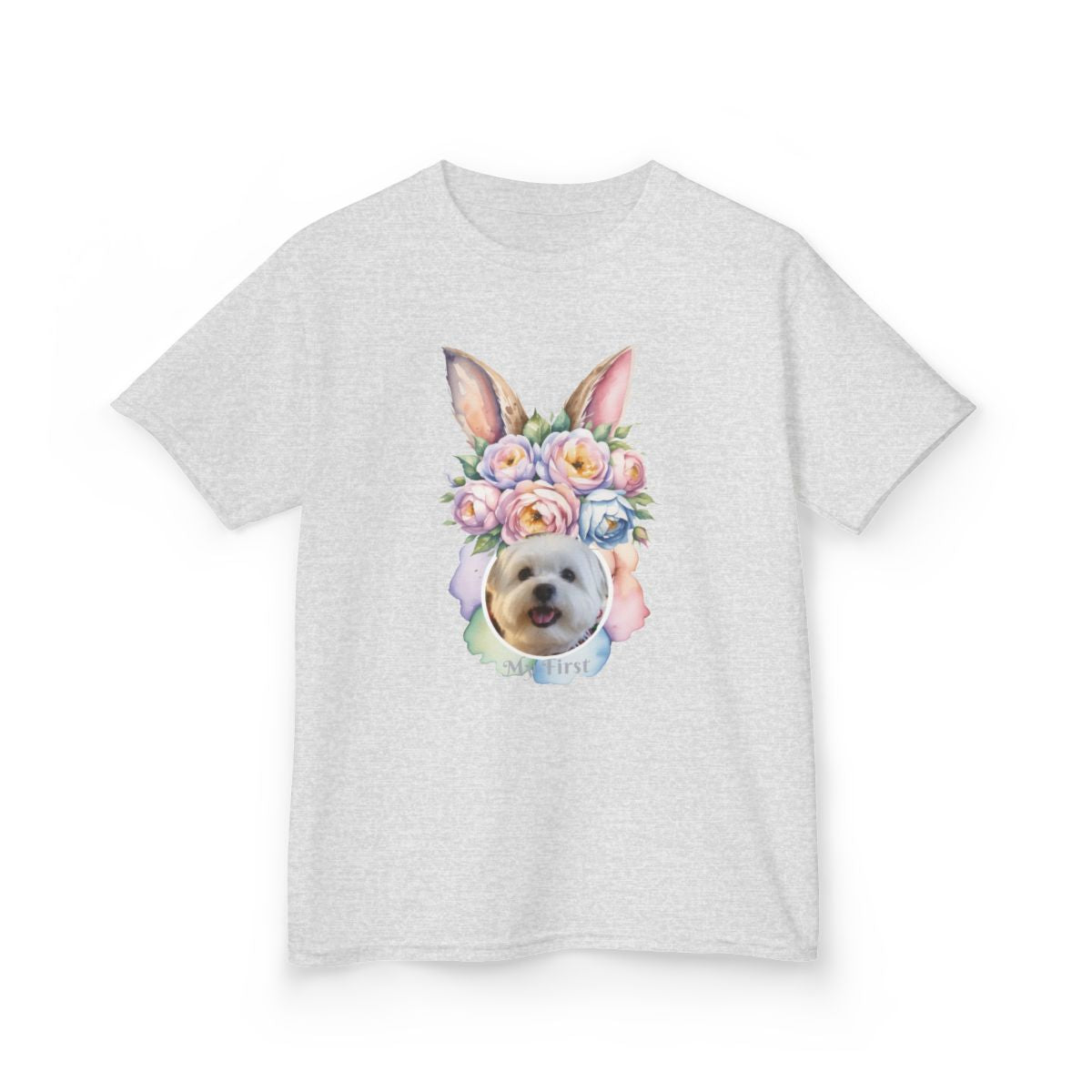 Custom Image Easter Tee, Personalized Image, My First Easter Shirt, Kids Heavy Cotton™ Tee
