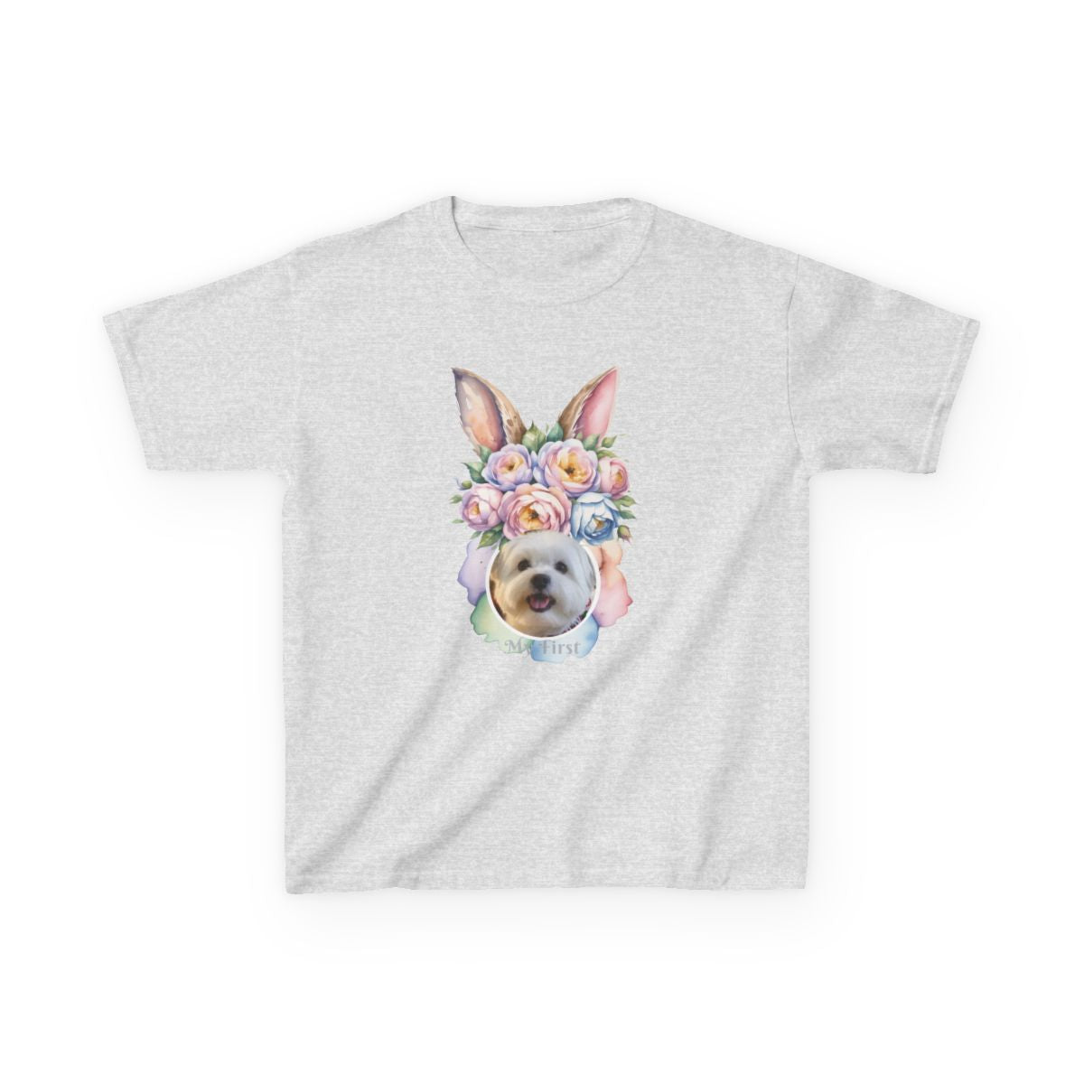 Custom Image Easter Tee, Personalized Image, My First Easter Shirt, Kids Heavy Cotton™ Tee