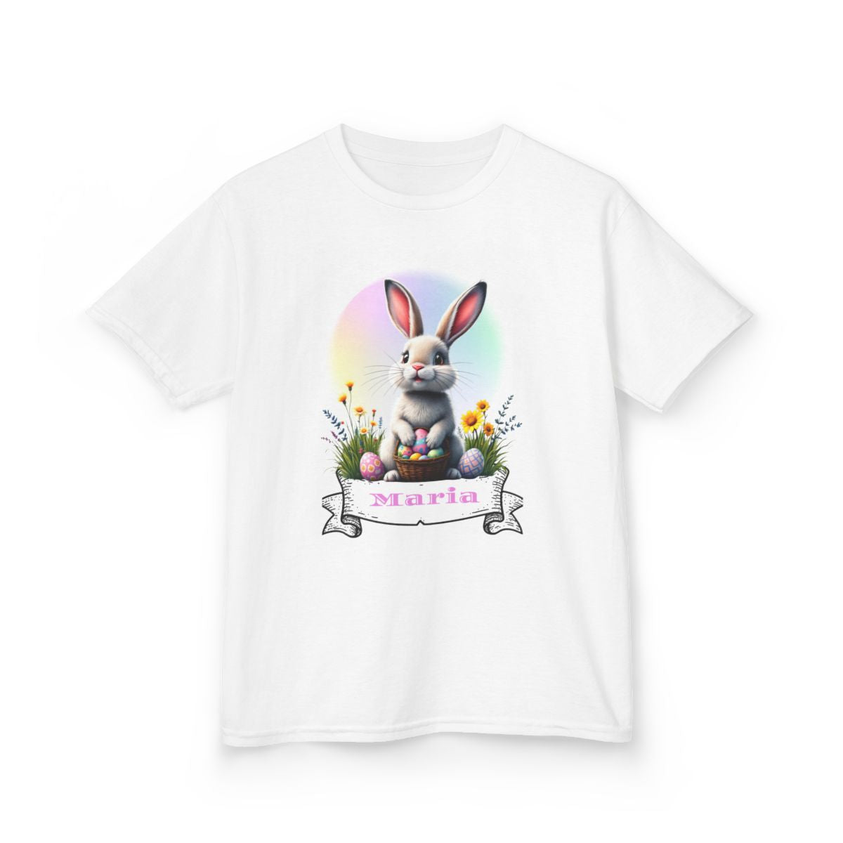 Custom Tee, Easter Shirt, Pascua Camisa, Personalized, Easter  Bunny Kids Heavy Cotton™ Tee