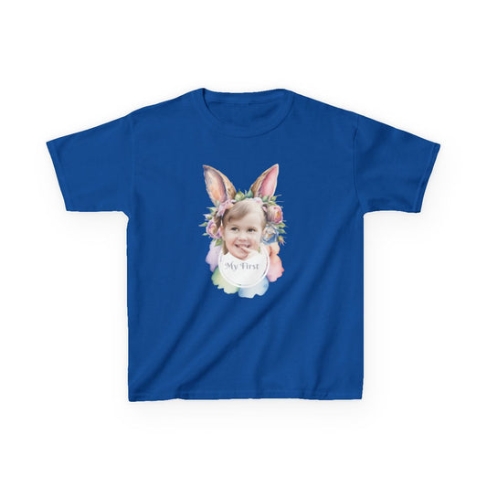 Custom Image Easter Tee, Personalized Image, My First Easter Shirt, Kids Heavy Cotton™ Tee