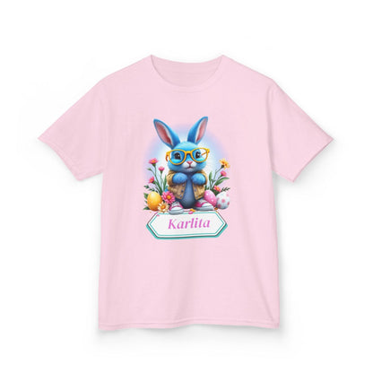Custom Tee, Easter Shirt, Pascua Camisa, Personalized, Easter  Bunny Kids Heavy Cotton™ Tee