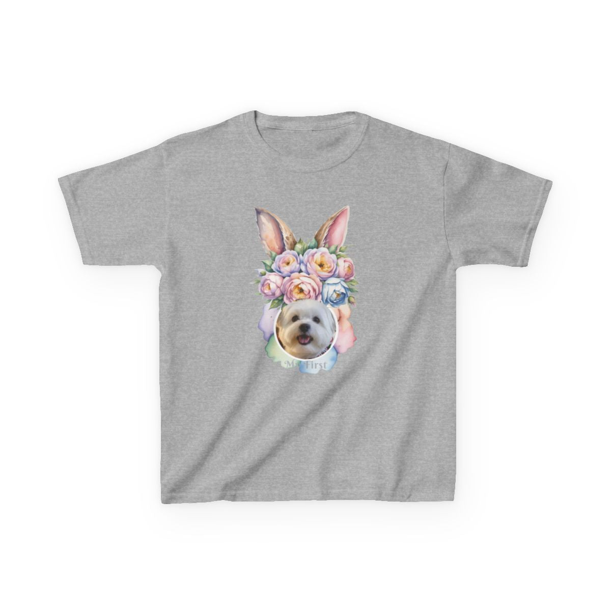 Custom Image Easter Tee, Personalized Image, My First Easter Shirt, Kids Heavy Cotton™ Tee