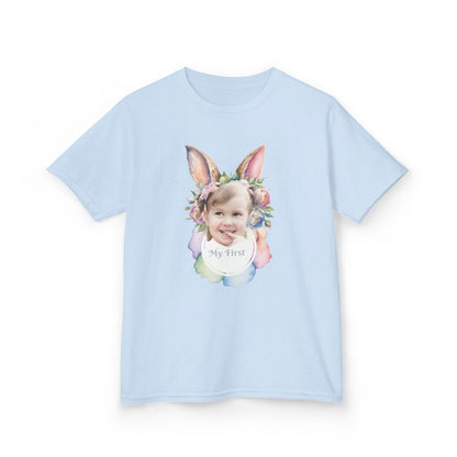 Custom Image Easter Tee, Personalized Image, My First Easter Shirt, Kids Heavy Cotton™ Tee
